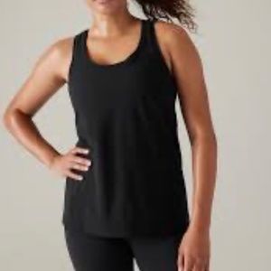 ATHLETA Black Racerback Loose Scoop Tank